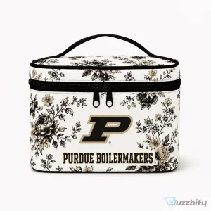 Purdue Boilermakers Floral Pattern Cosmetic Bag
