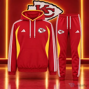 Kansas City Chiefs Red and Yellow Performance Hoodie and Jogger Pants Set