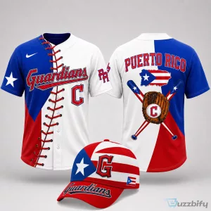 Puerto Rico Flag Baseball Jersey for Cleveland Guardians Fans