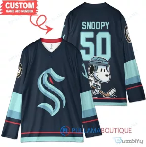 Seattle Kraken Snoopy Ice Hockey Fan Jersey
