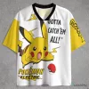 Pokemon Pikachu Gotta Catch 'Em All Electric White Hockey Jersey