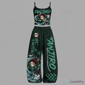 Demon Slayer Tanjiro Kamado Anime Streetwear Two-Piece Set