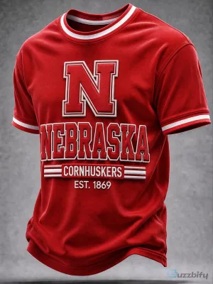 Nebraska Cornhuskers Est. 1869 NCAA College Football Team T-Shirt