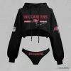Tampa Bay Buccaneers Women's Cropped Hoodie and Panties Set