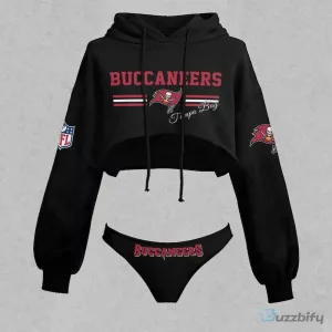 Tampa Bay Buccaneers Women's Cropped Hoodie and Panties Set