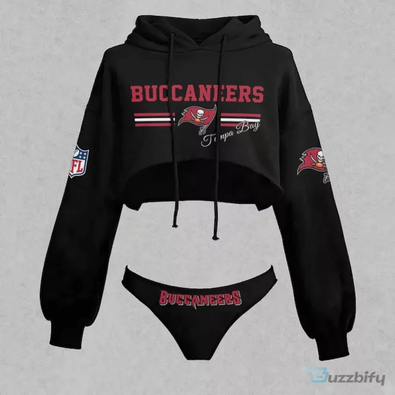 Tampa Bay Buccaneers Women's Cropped Hoodie and Panties Set