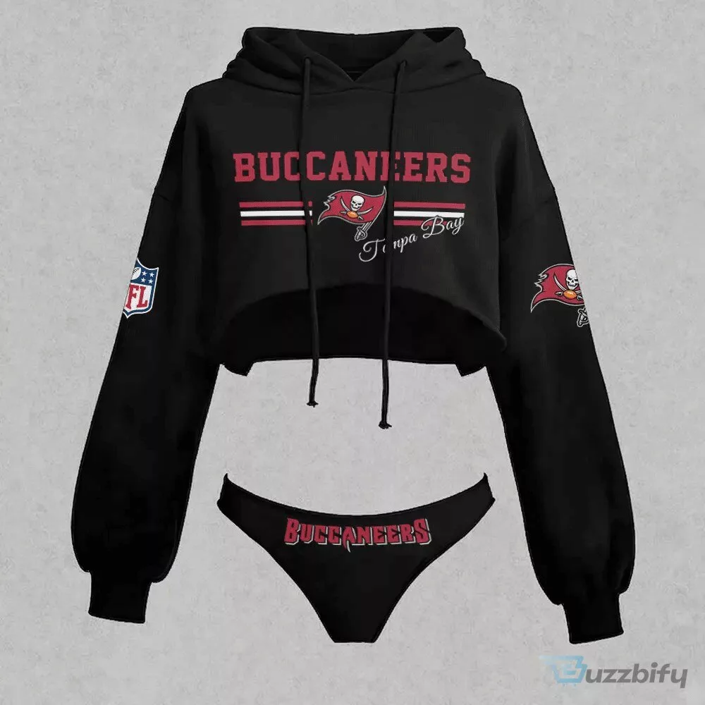 Tampa Bay Buccaneers Women's Cropped Hoodie and Panties Set