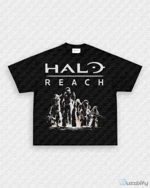 Halo Reach Video Game Squad Black Graphic Print T-Shirt
