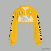 Pittsburgh Steelers Yellow Cropped Zip-Up Hoodie for Women