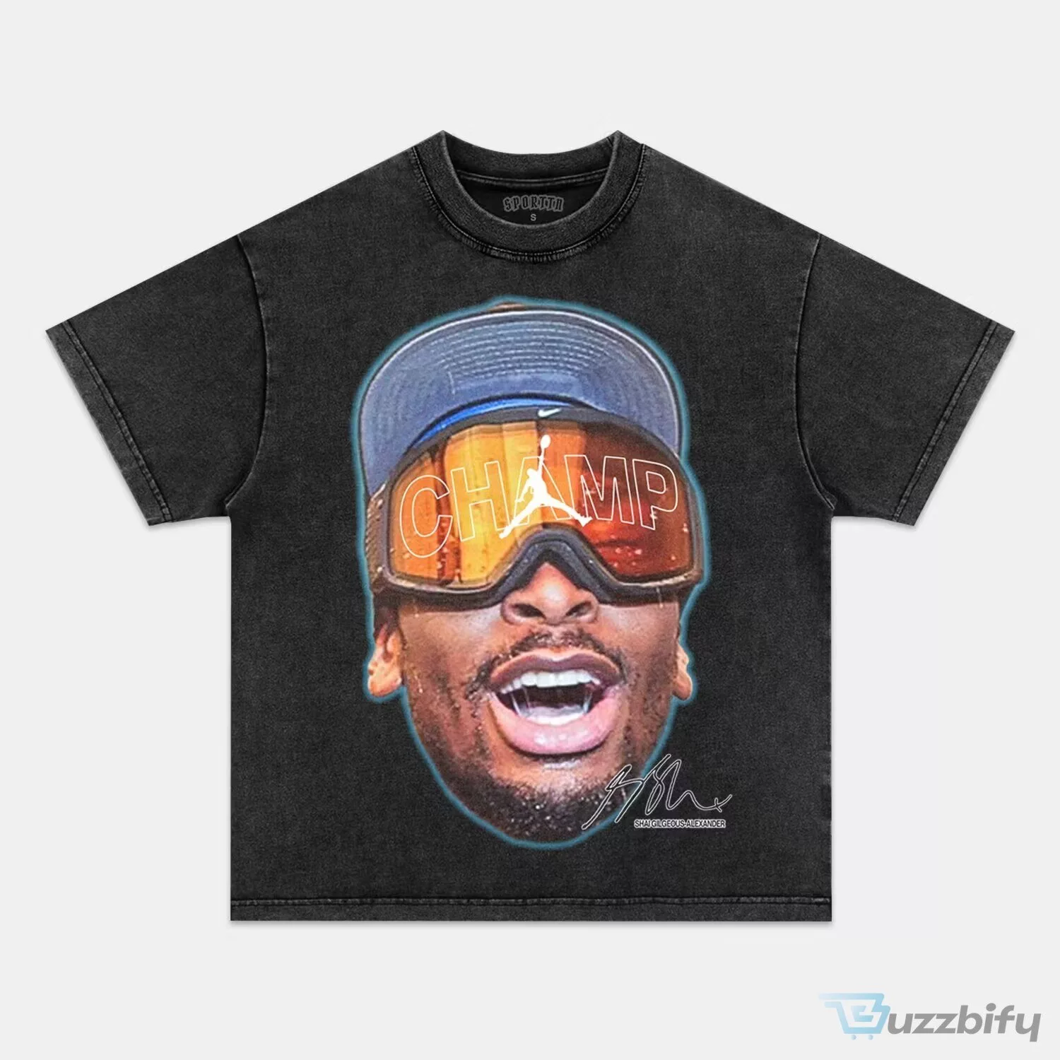 Shai Gilgeous-Alexander Champ Basketball Player Portrait T-Shirt