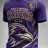 Baltimore Ravens Football Team Purple and Gold Fan Apparel Jersey