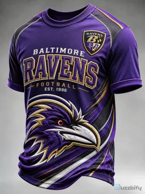 Baltimore Ravens Football Team Purple and Gold Fan Apparel Jersey