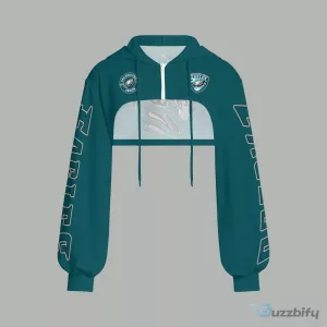 Philadelphia Eagles Cropped Zip-Up Hoodie for Women