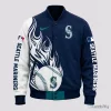 Seattle Mariners Baseball Flame Strike Bomber Jacket