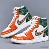 Miami Hurricanes Football Mascot High Top Sneakers Shoes