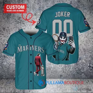 Mariners Baseball Joker DC Comics World Series Trophy Custom Jersey