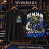 Yamaha Racing Blue Motorcycle Ride Fast Burn Hard Graphic T-Shirt