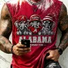 Alabama Crimson Tide Elephant Mascot Graphic Print Tank Top