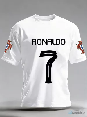 Cristiano Ronaldo Portugal National Team Number 7 Fan T-Shirt