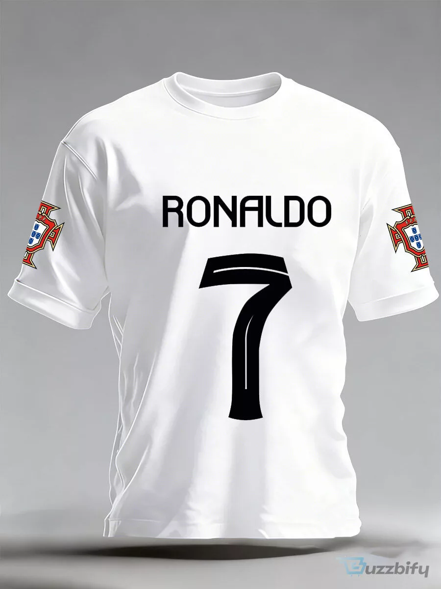 Cristiano Ronaldo Portugal National Team Number 7 Fan T-Shirt