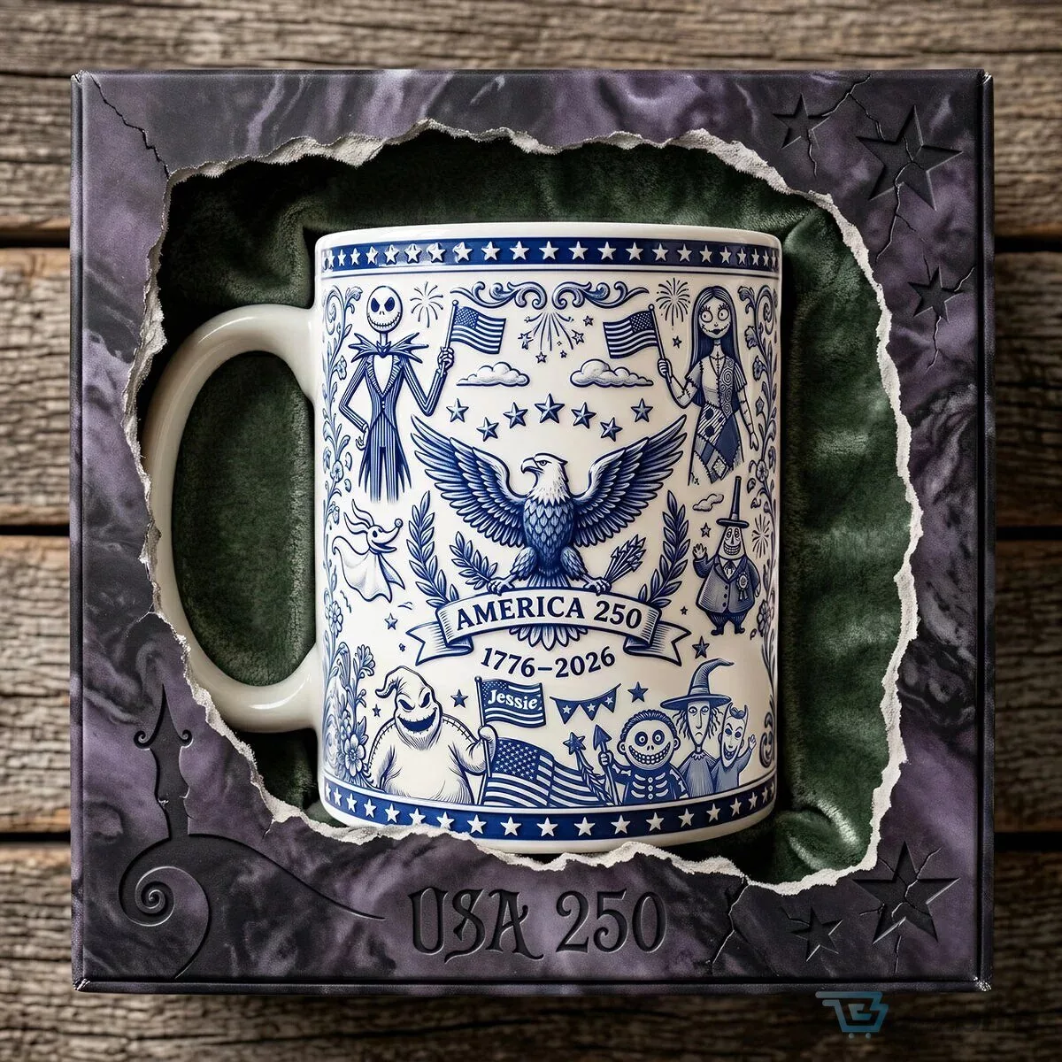 Nightmare Before Christmas America 250th Anniversary Patriotic Mug