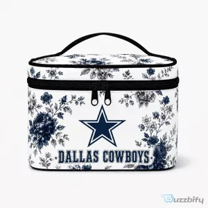Dallas Cowboys Floral Pattern Cosmetic Bag