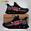 Mercedes-Benz AMG Petronas F1 Team Black and Red Custom Name Sneakers