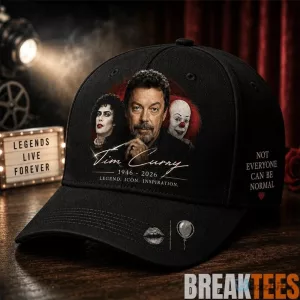 Tim Curry Legend Tribute Rocky Horror Pennywise Commemorative Black Cap Hat