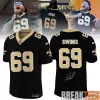 Teddy Swims New Orleans Saints Black Football Jersey