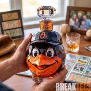 Baltimore Orioles 125th Anniversary Oriole Bird Whiskey Decanter Bottle