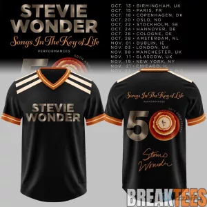 Stevie Wonder Songs In The Key Of Life 50th Anniversary Tour Football Jersey