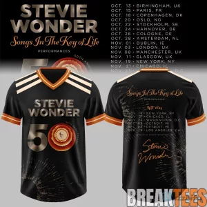 Stevie Wonder Songs In The Key Of Life 50th Anniversary Tour Football Jersey