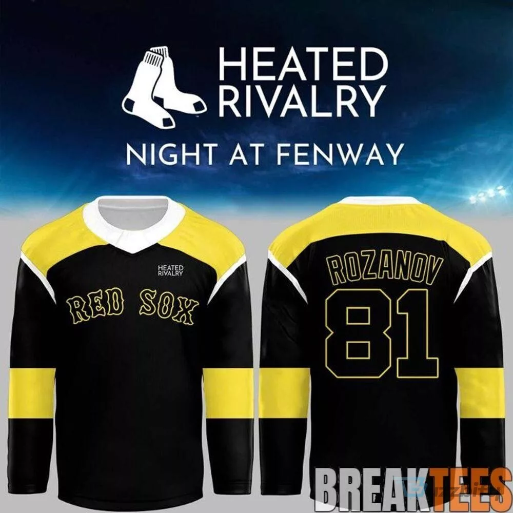 Boston Red Sox Ilya Rozanov Heated Rivalry Night at Fenway Hockey Jersey
