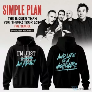 Simple Plan The Bigger Than You Think Tour 2026 Adult Nightmare Hoodie