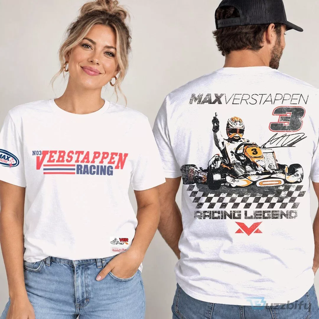 Max Verstappen Racing Legend Karting Championship White T-Shirt