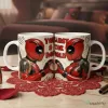 Deadpool Kevin and Jessie You Against The World Couple Coffee Mug Set