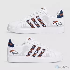 Denver Broncos NFL Team Logo White Adult Sneakers