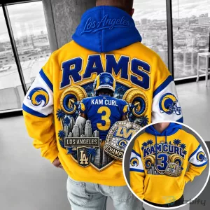 Los Angeles Rams Kam Curl Football Player Hoodie