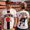 Cleveland Browns Heisman Pose Ghostface Football Fan White T-Shirt