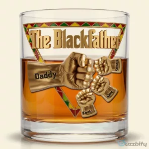 The Blackfather Personalized Whiskey Glass for Dad and Grandfather