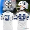 Utah State Aggies Football 1992-1995 Vintage Logo White Short Sleeve T-Shirt