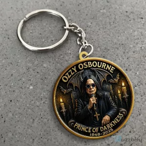 Ozzy Osbourne Prince of Darkness Round Metal Keychain