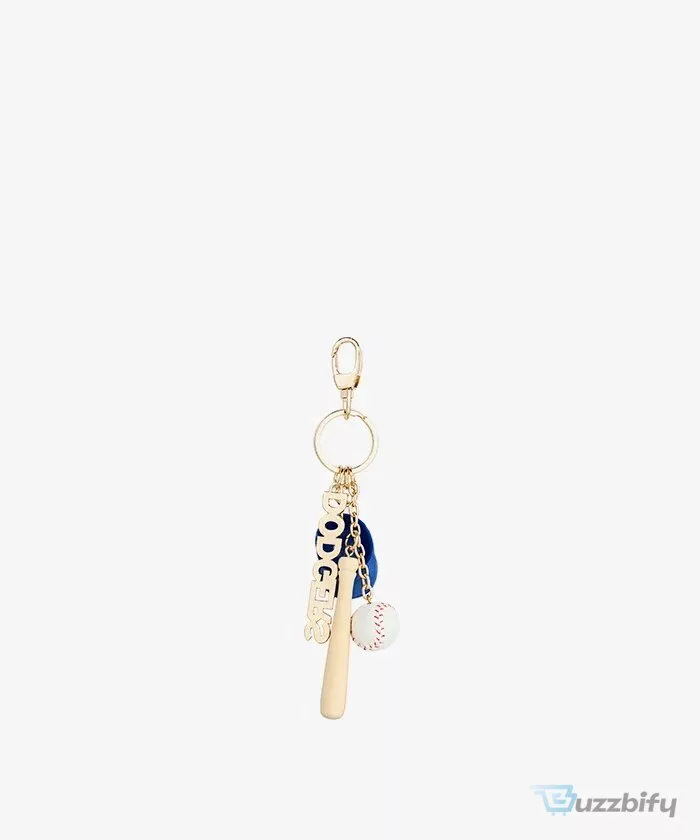 Los Angeles Dodgers Baseball Bat Ball Cap Charm Keychain
