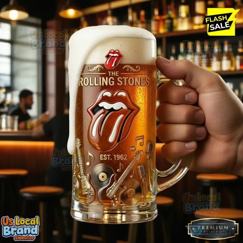 The Rolling Stones Est 1962 Music Band Logo Collector Beer Mug