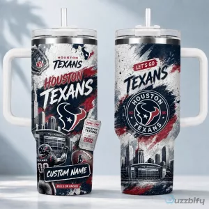Houston Texans Football Team Personalized Stainless Steel Tumbler