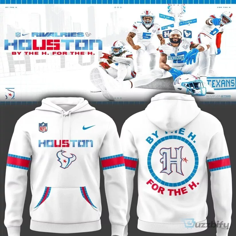 Houston Texans Football Rivalries White Pullover Hoodie