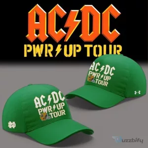AC/DC Power Up Tour Notre Dame Football Green Cap Hat