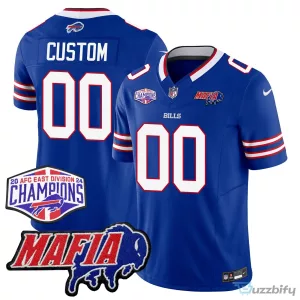 Buffalo Bills Mafia 2024 AFC East Champions Custom Football Jersey