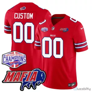 Buffalo Bills Mafia 2024 AFC East Champions Custom Football Jersey