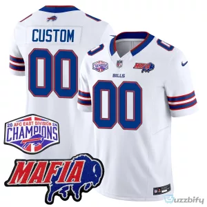 Buffalo Bills Mafia 2024 AFC East Champions Custom Football Jersey